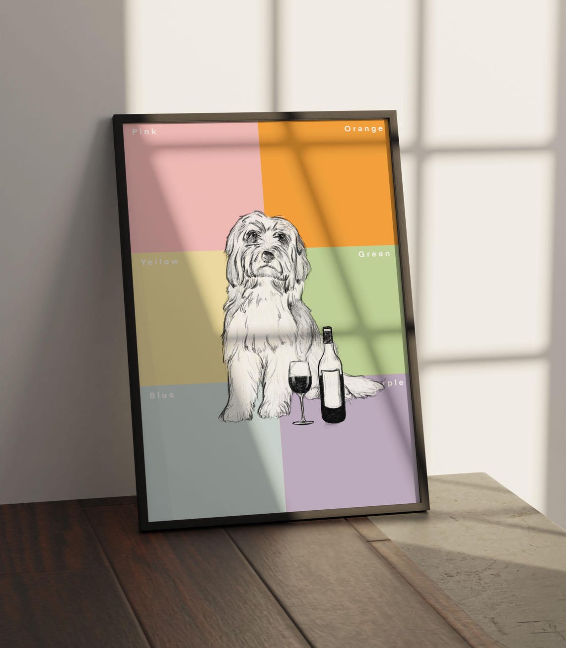 Bearded Collie Minimalist Travel Poster - Image 4