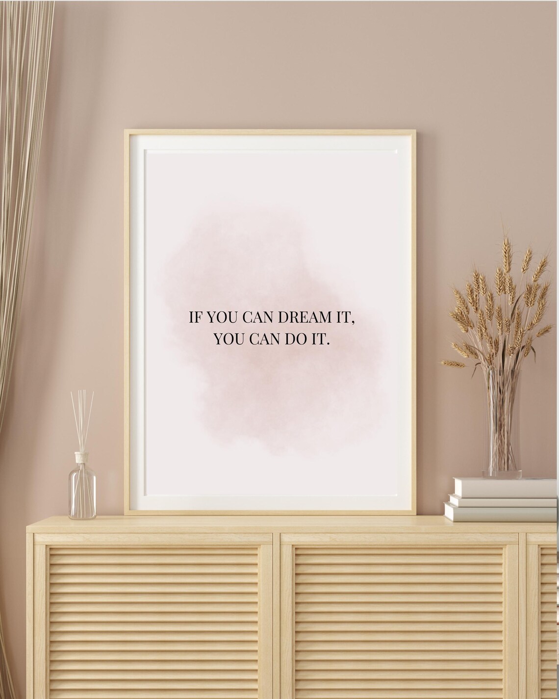 If You Can Dream It You Can Do It Blush Motivational Quote Poster - Image 2