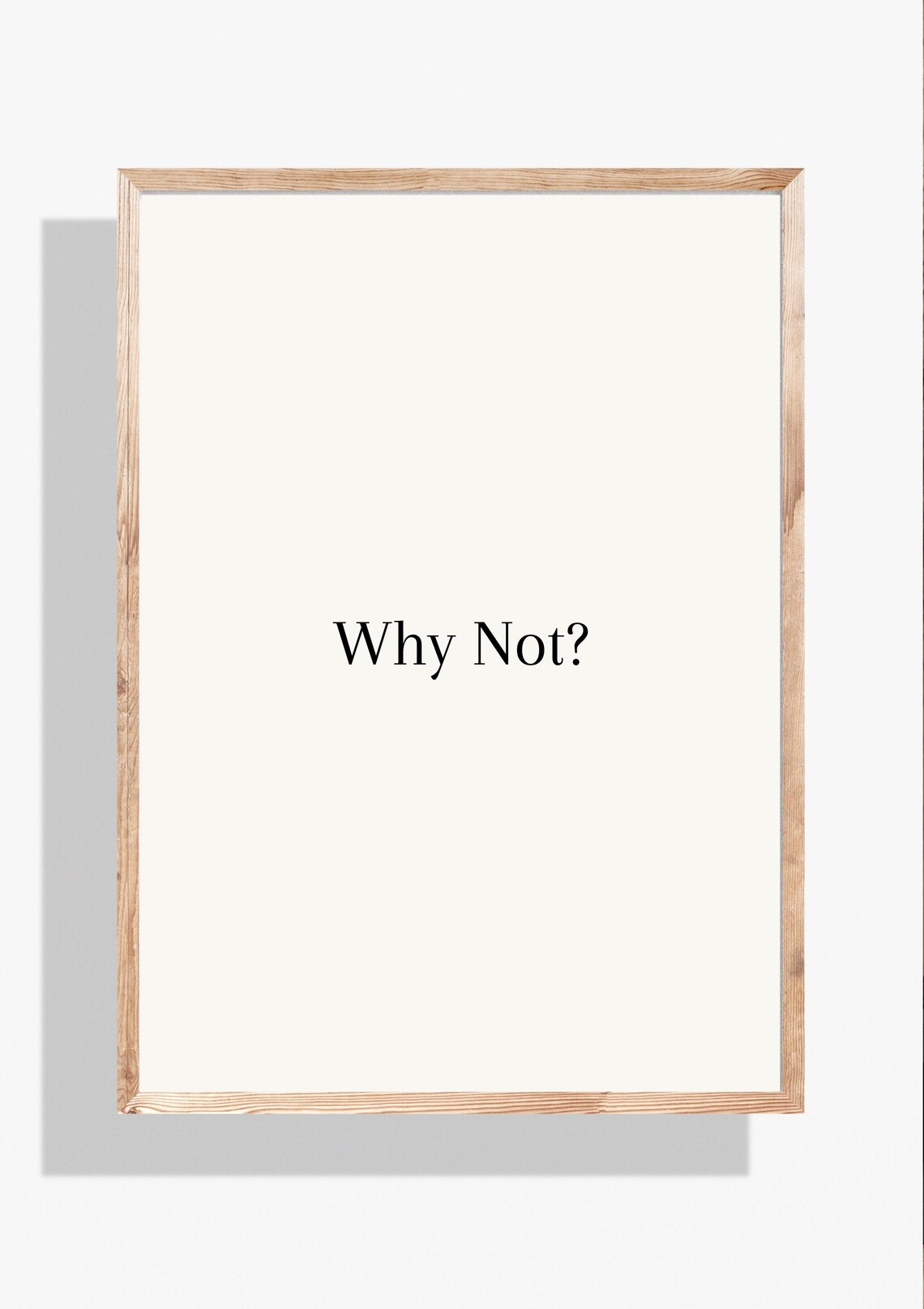 Why Not Minimalist Black Typography Simple Modern Quote Poster - Image 3