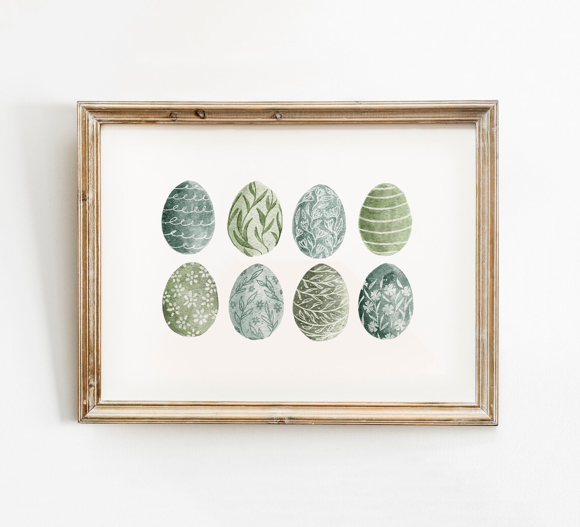 Easter Eggs Watercolour Painting, Spring Art Print - Image 2