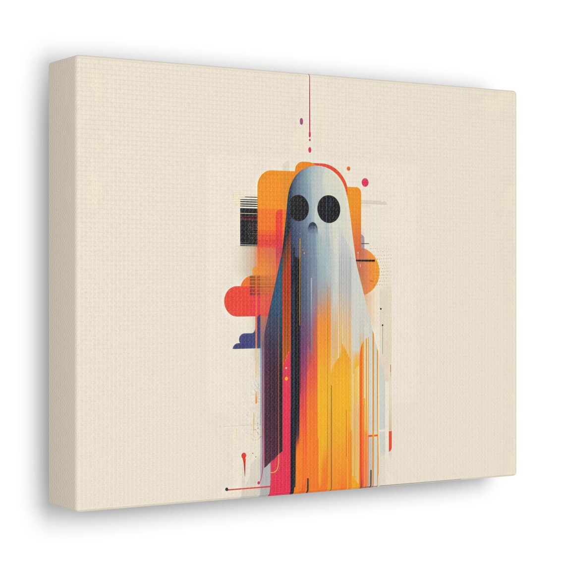 Ghost Geometric Gothic Modern Halloween Art Print - Image 3