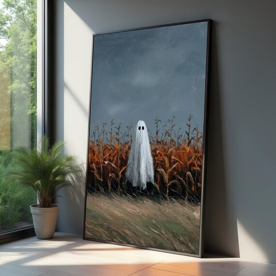 Whimsical In Cornfield Halloween Poster Print