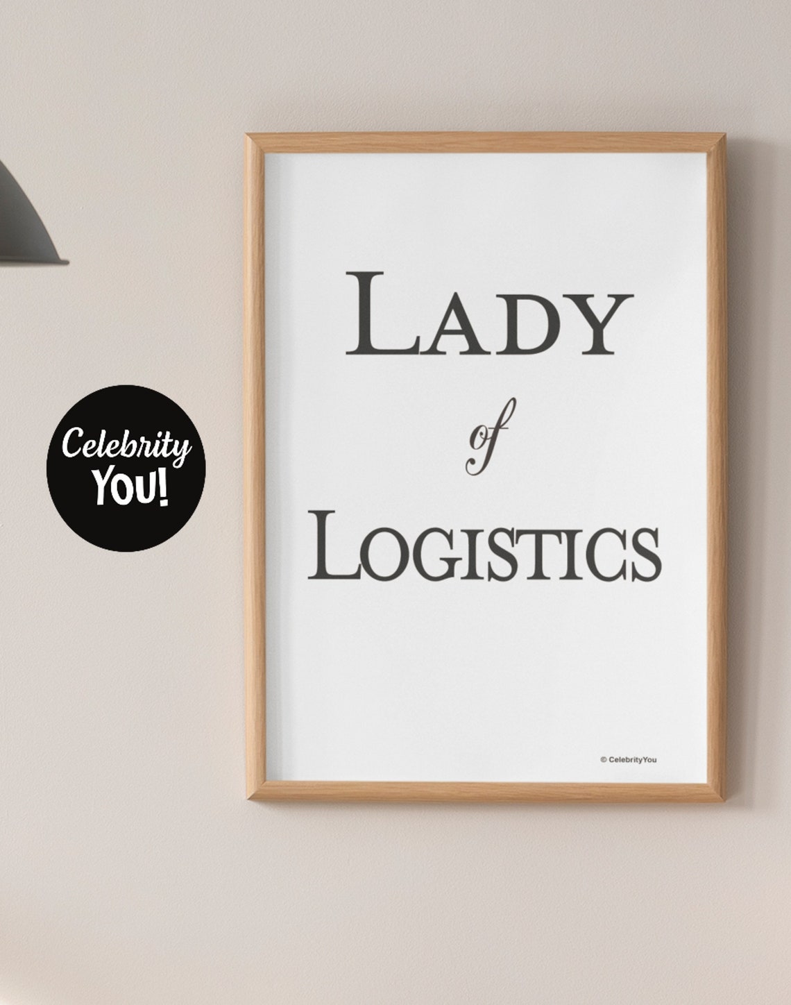 Lady of Logistics Elegant Supply Chain Gift for Her Wall Art - Image 3