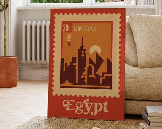 Egypt Cairo Pyramids Vintage Travel Poster Stamp Print Collection Living Roombedroomkitchen Wall A5a4a3a2a1a0