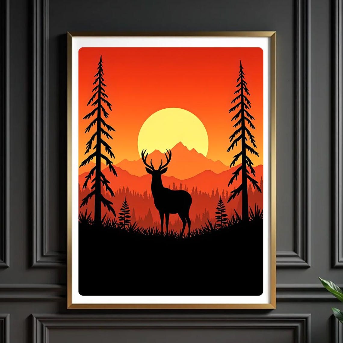 Safari Sunset Print African Giraffe Silhouette 3456x4608 Px