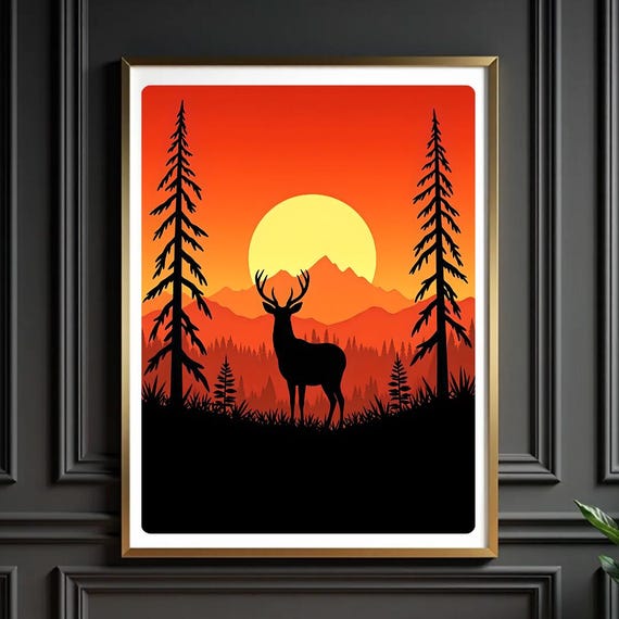 Safari Sunset Print African Giraffe Silhouette 3456x4608 Px
