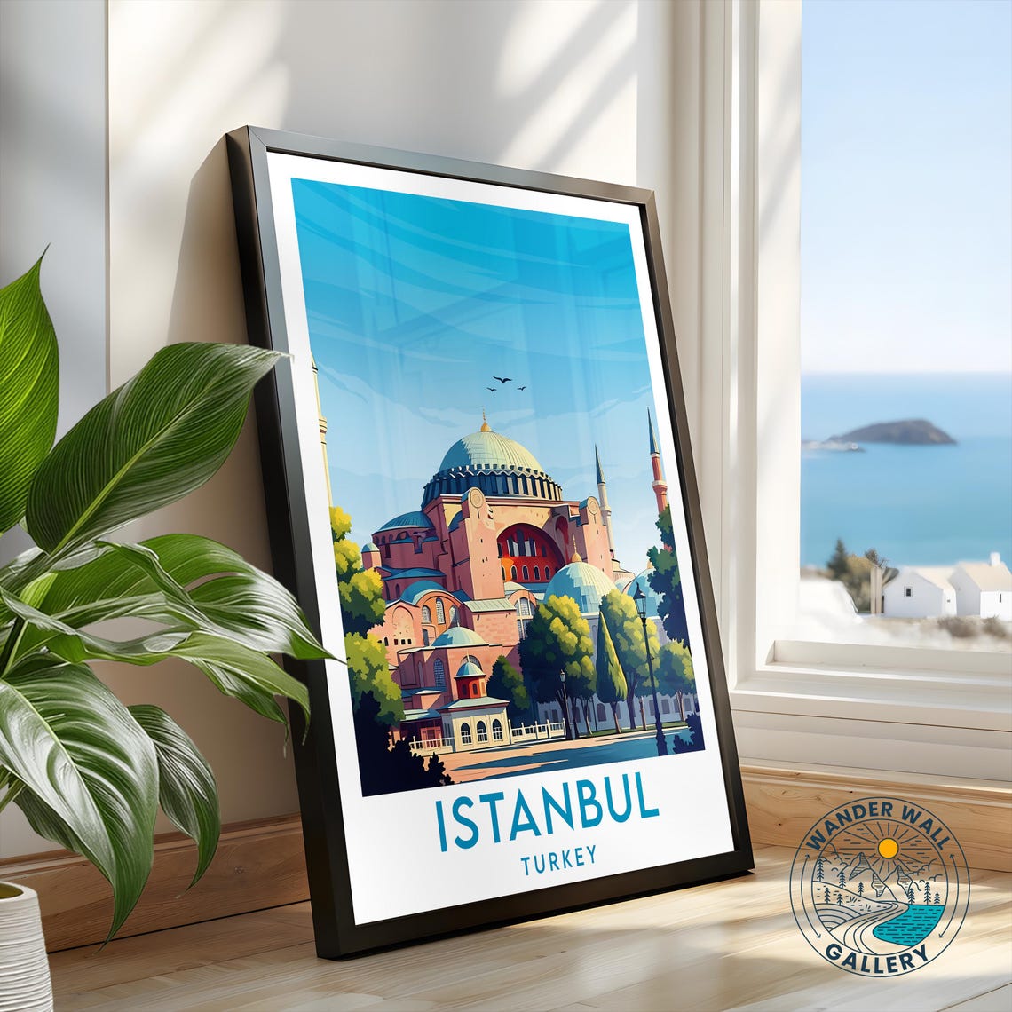 Istanbul Hagia Sophia Grand Dome Mosque Landmark City Travel Poster - Image 2