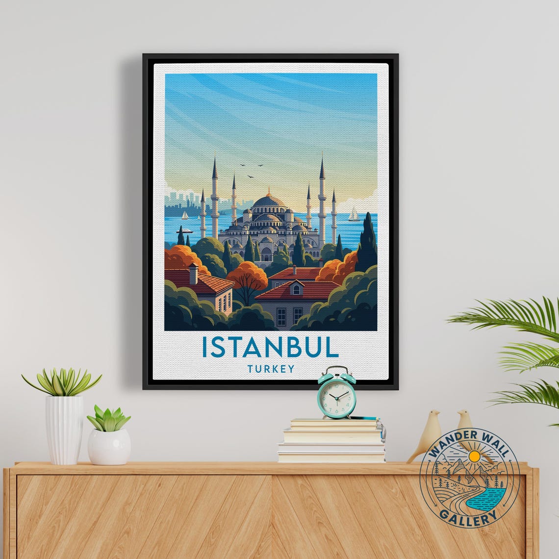 Istanbul Turkey Sultan Ahmed Blue Mosque Bosphorus View Travel Poster - Image 5