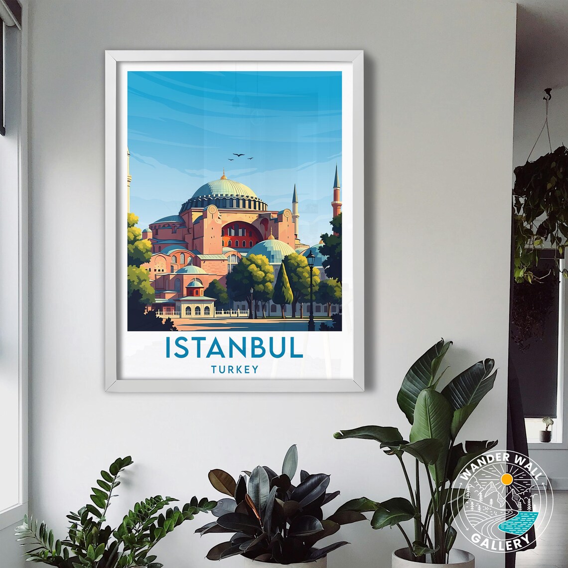 Istanbul Hagia Sophia Grand Dome Mosque Landmark City Travel Poster - Image 3