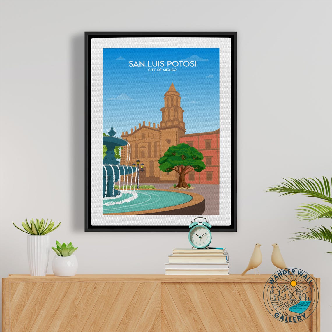 San Luis Potosi Mexico Travel Poster Cathedral Prints City Wall Decor Mexican Retro Personalized Home Gift - Image 5