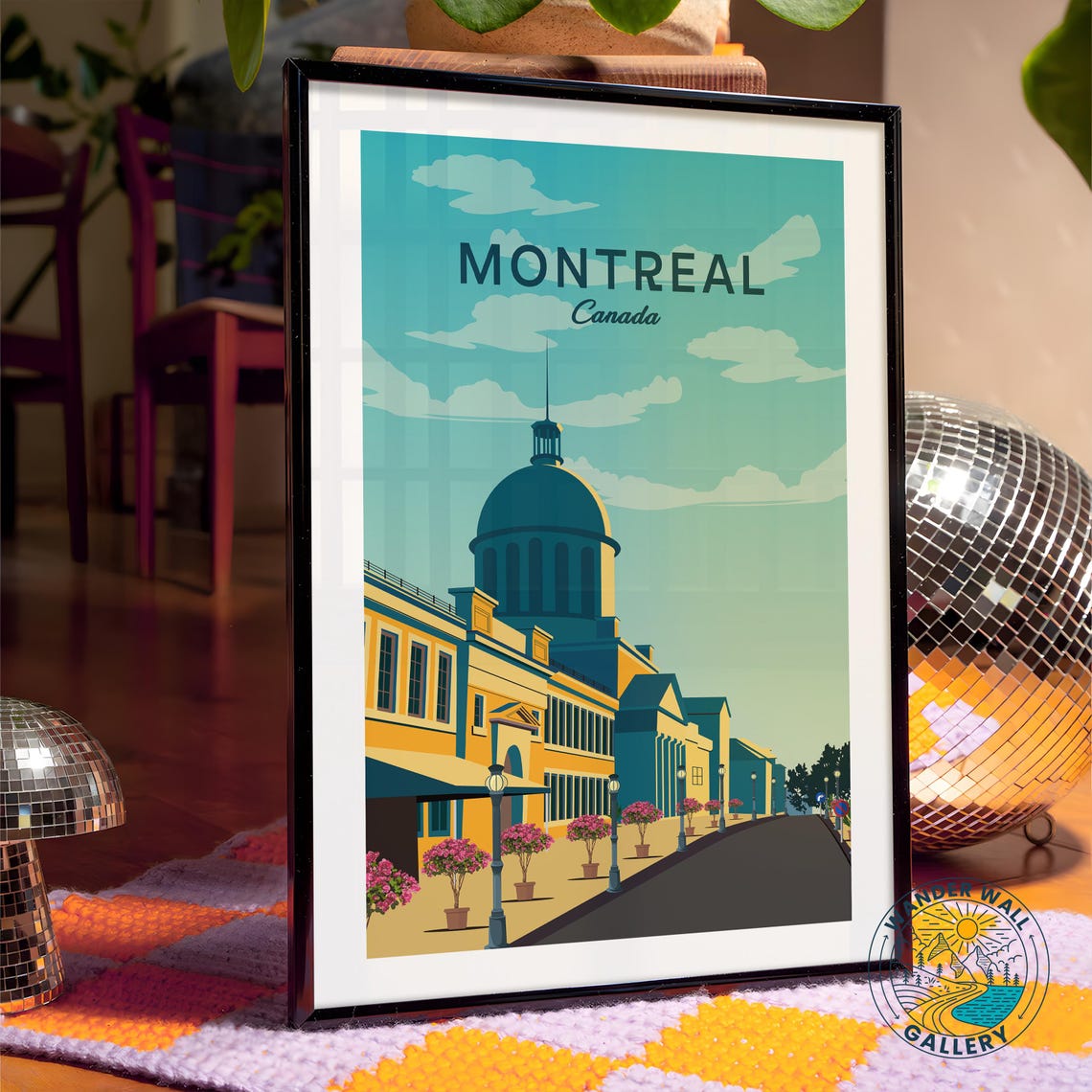 Montreal Canada Grand Dome Architecture Street Retro Travel Poster - Image 4