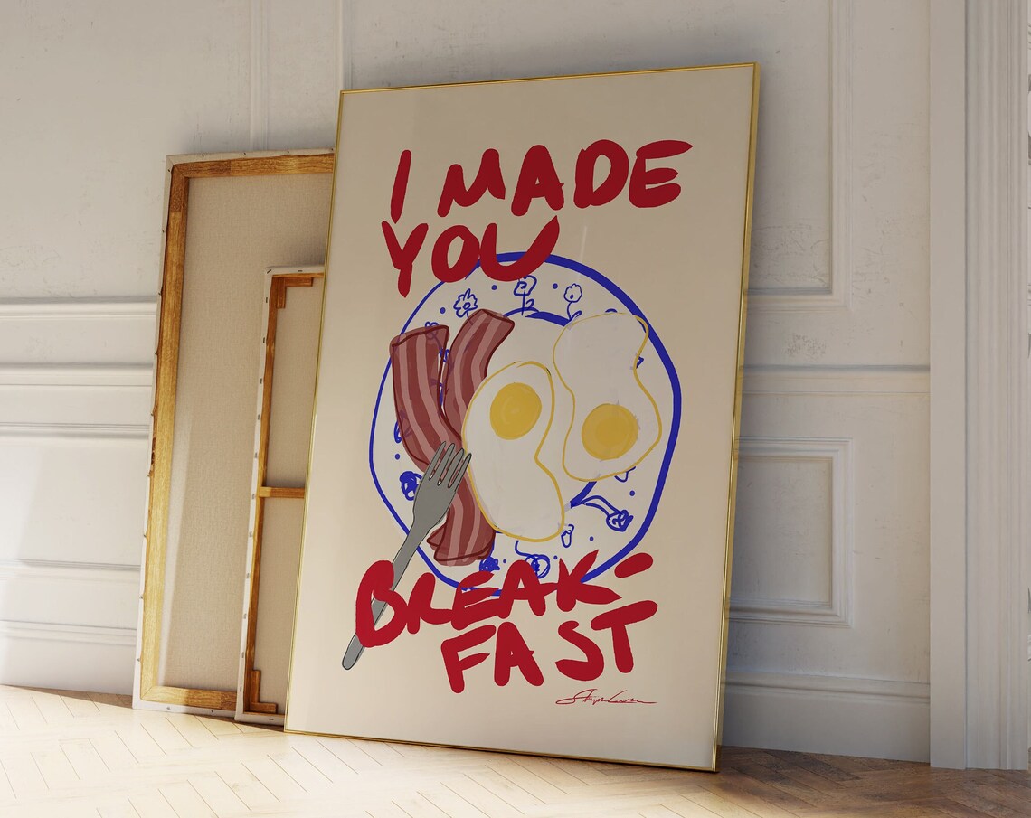 I Made You Breakfast Mid Century Modern Art Print
