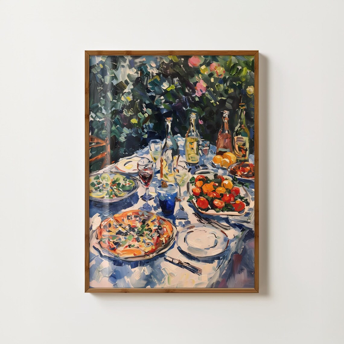 Al Fresco Dining, Vintage Mediterranean Art Print