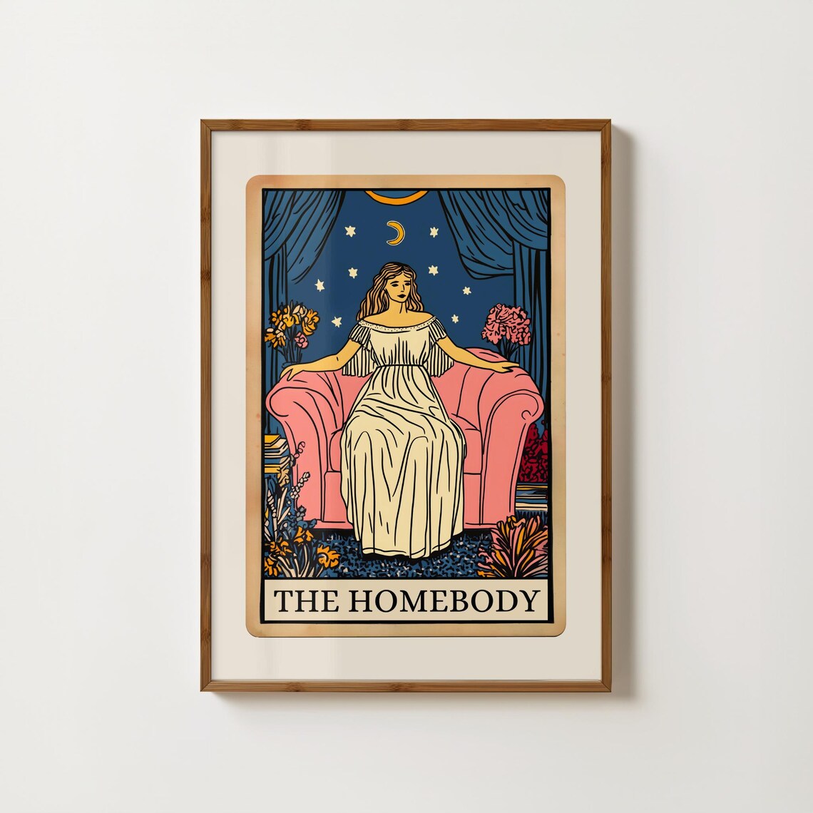 Homebody Tarot Card Art Print, Living Room Decor