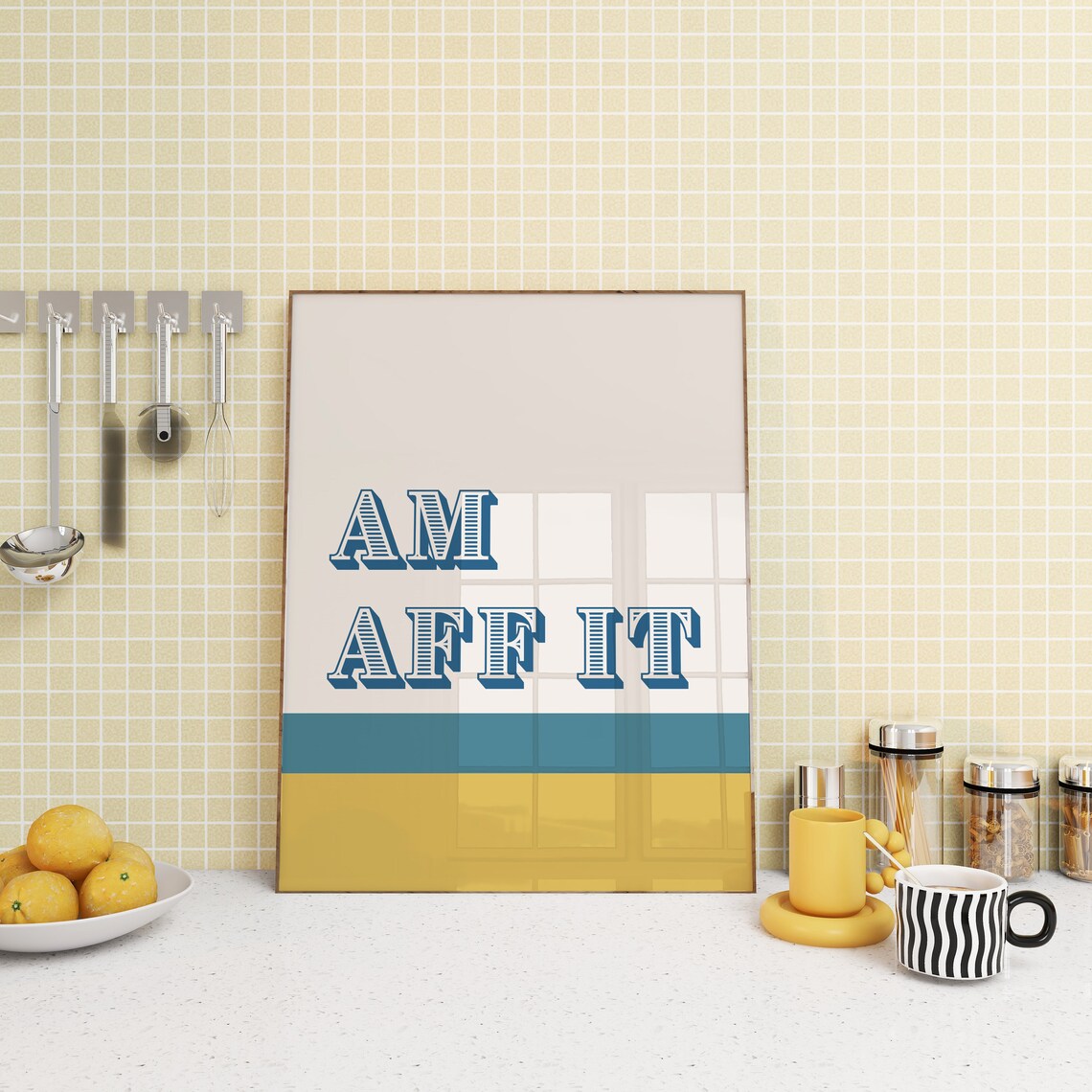 Am Aff It Print Scottish Sayings Wall Art Scottish Quote Print Glasgow Print Kitchen Print Funny Scottish Gift Colourful Typography Art - Image 4
