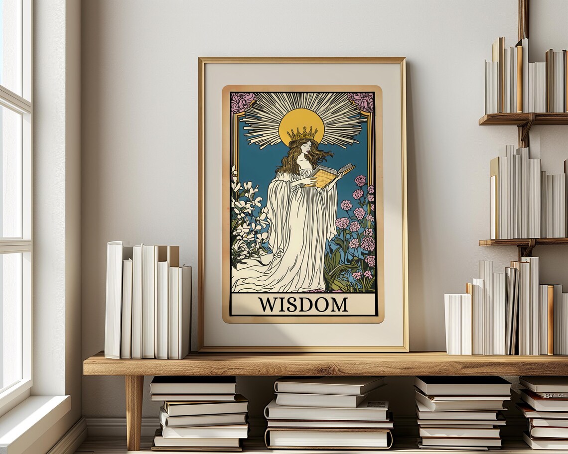 Wisdom Tarot Card, Spiritual Witchy Art Print - Image 4
