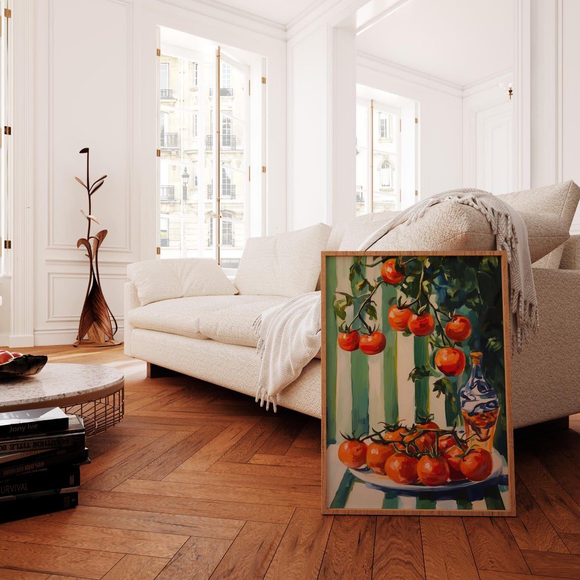 Ripe Red Tomatoes On Vine Italian Kitchen Still Life Scene Poster - Image 4