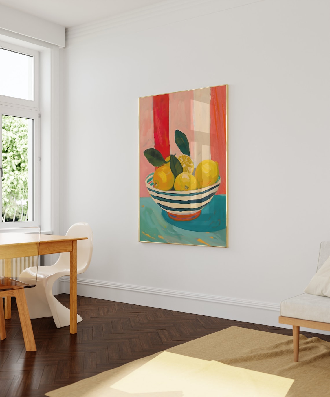 Bowl Of Lemons Colorful Kitchen Still Life Painting Art Poster - Image 3