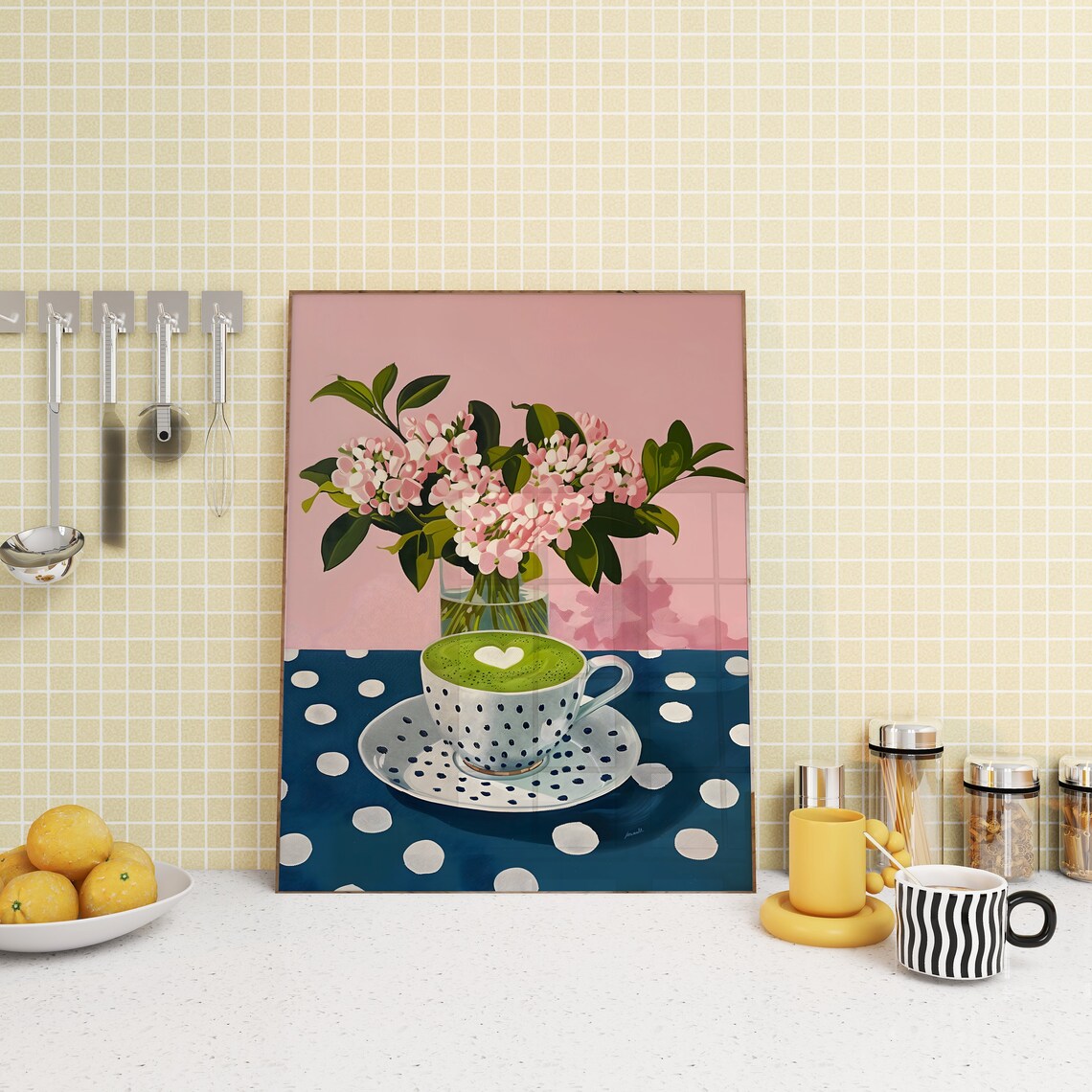 Matcha Latte Print Matcha Poster Kitchen Prints Matcha Gifts Cup Of Tea Print Japanese Tea Art Green Tea Poster Matcha Wall Art Tea Prints - Image 4
