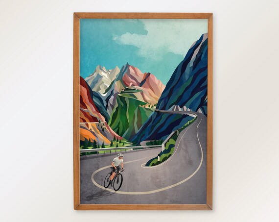 Cycling Art Print, The Moment Before The Ascent