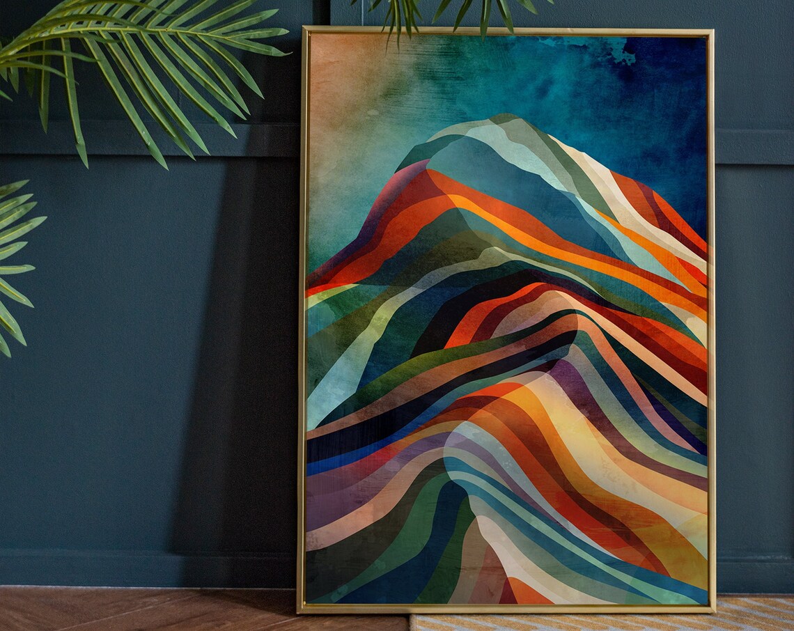 Stormy Mountain Art Print, Nature Landscape - Image 4
