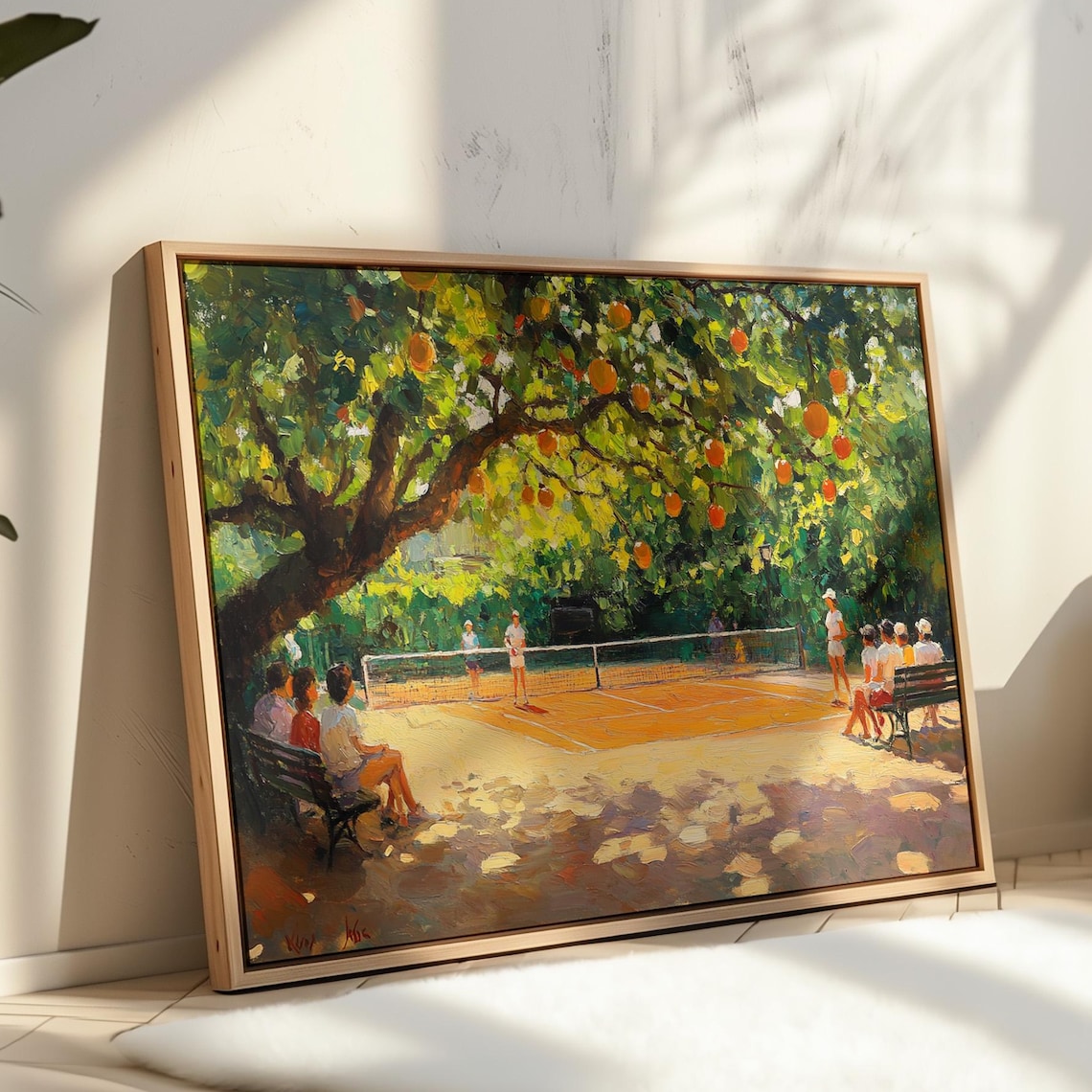 Tennis Match, Summer Sports Scene Art Print