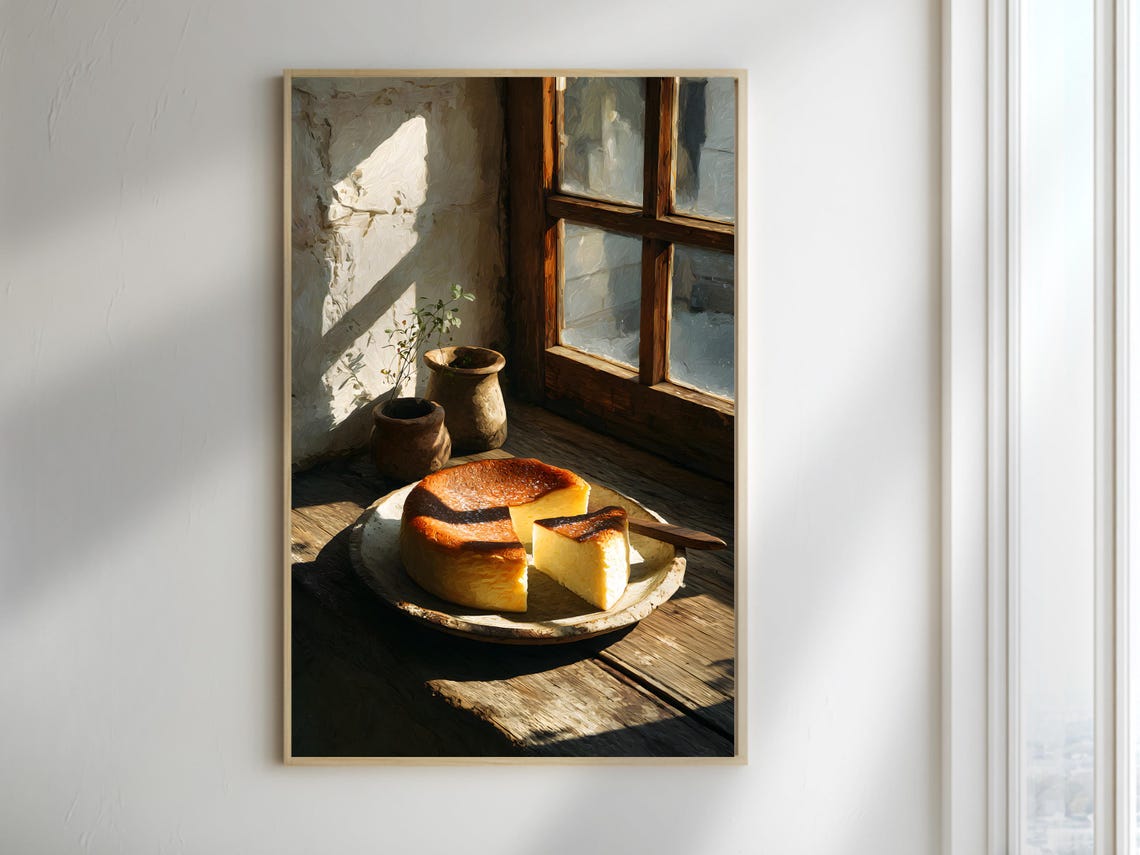 Japanese Cheesecake Printable Poster Cafe Wall Art Digital Download