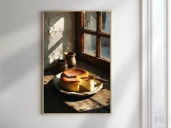 Japanese Cheesecake Printable Poster Cafe Wall Art Digital Download