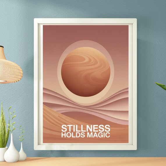 Abstract Sunset Print Boho Zen Quote Earthy Tones A2a4 Sizes