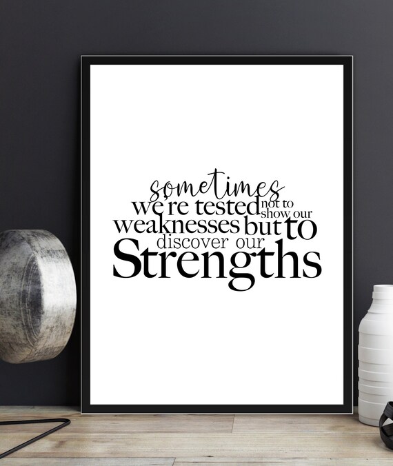 Sometimes We Are Tested Quote Print Inspirational Wall Art Minimalist Abstract Poster Unframed Motivational Gift Home Decor