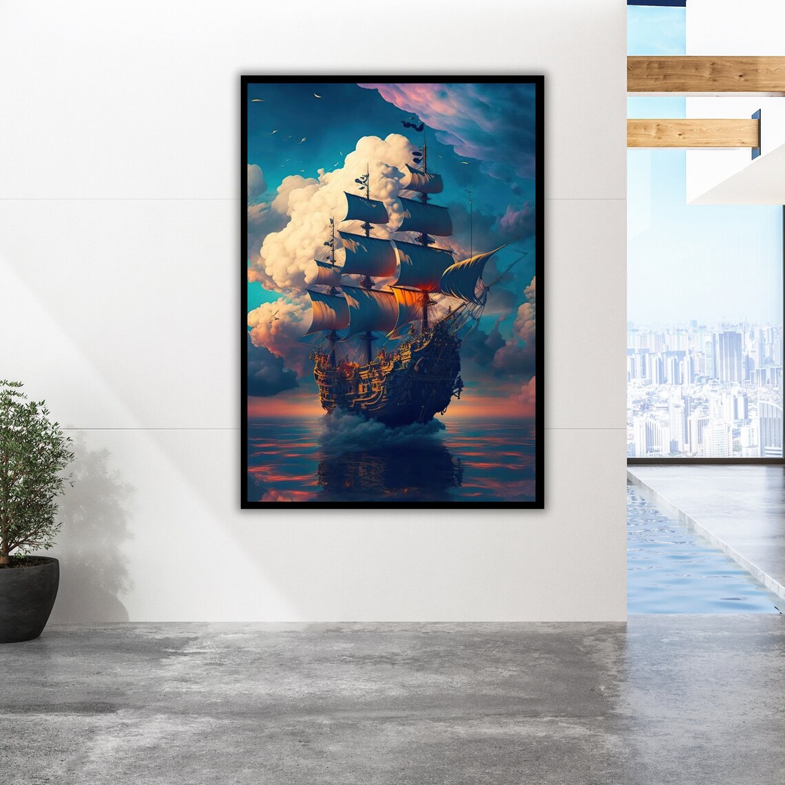 Of The Sea Art Coastal Wall Decor Ocean Print Nautical Seascape Ready To Hang - Image 2