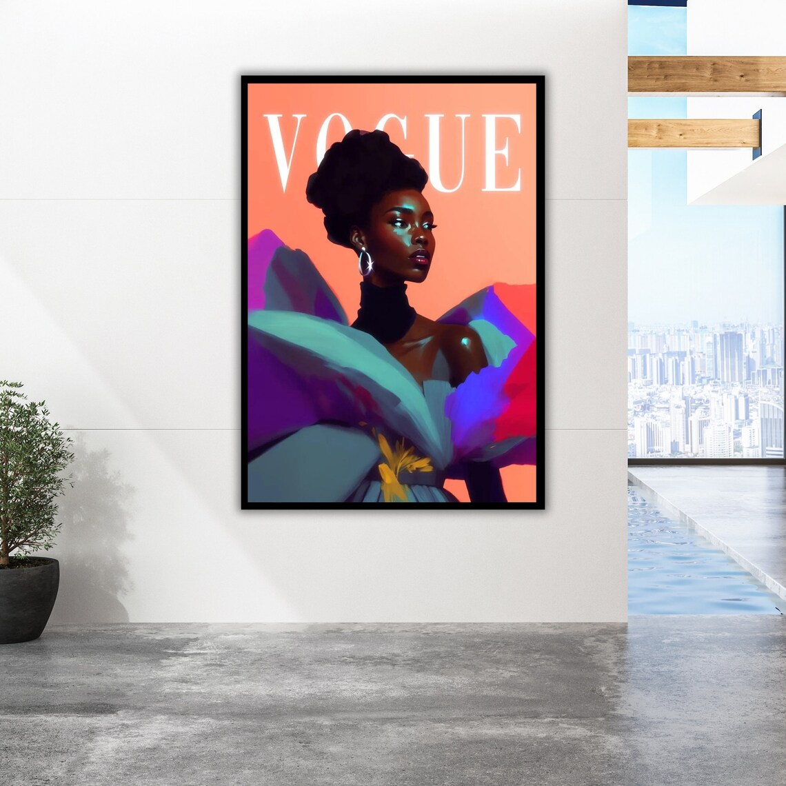 Vogue Style Fashion Woman Bold Colorful Portrait Glamour Poster - Image 5