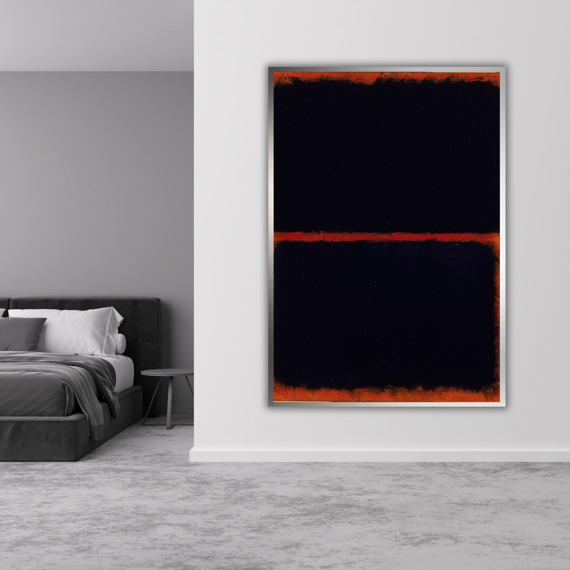 Black and Red Abstract Color Field Rothko Style Minimalist Poster - Image 5