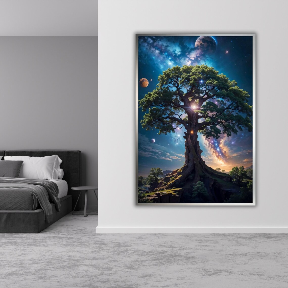 Framed Surreal Tree Art Ready To Hang Large Wall Decor Nature Inspired - Image 5