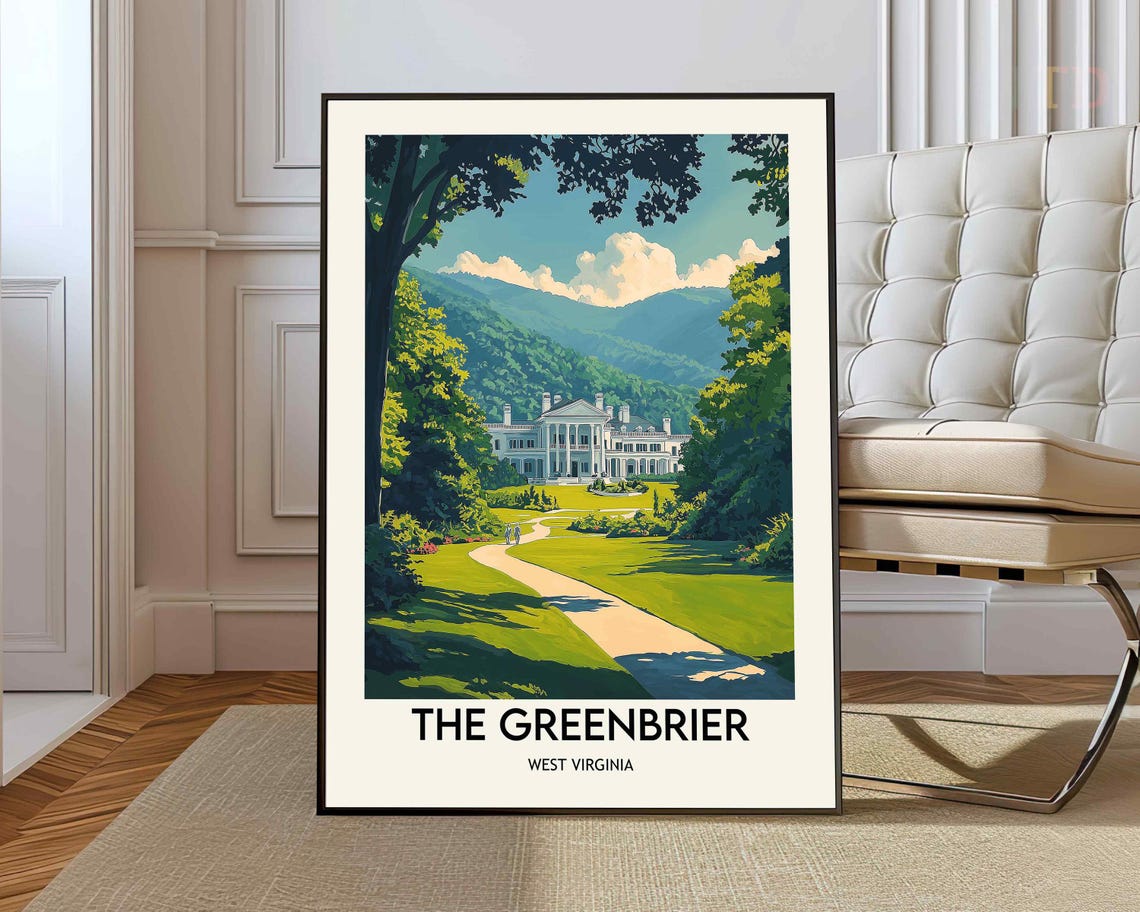 The Greenbrier West Virginia Historic Resort Garden Mountain Poster