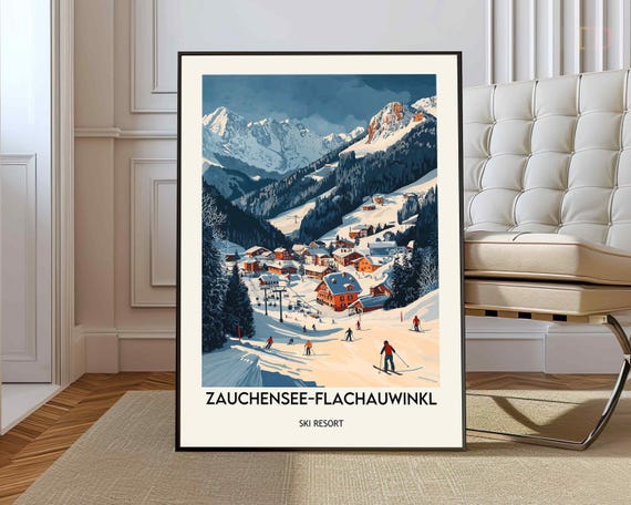 Zauchenseeflachauwinkl Poster Wall Art Print Photo Austria Ski