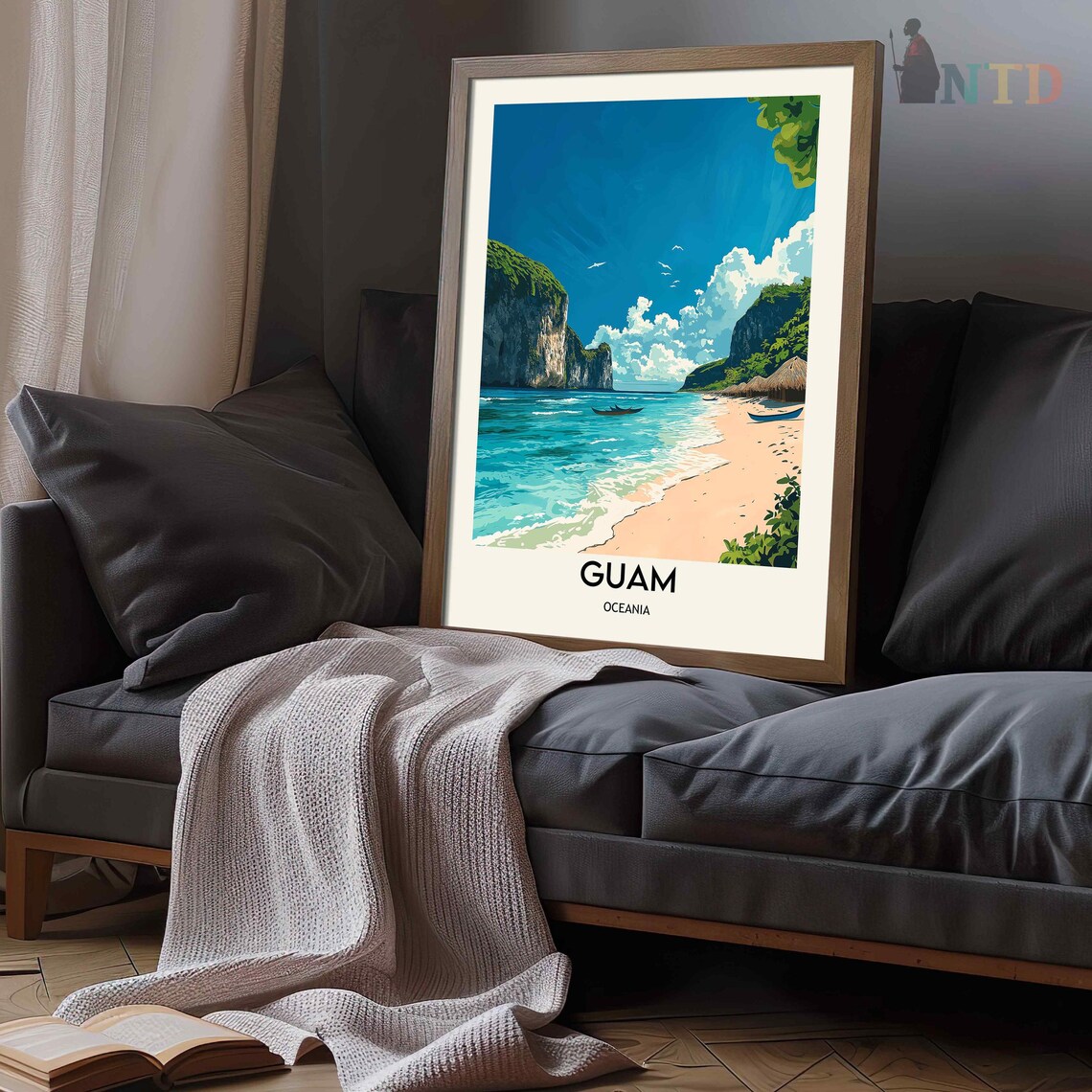 Guam Oceania Travel Poster, Mariana Islands Print - Image 3