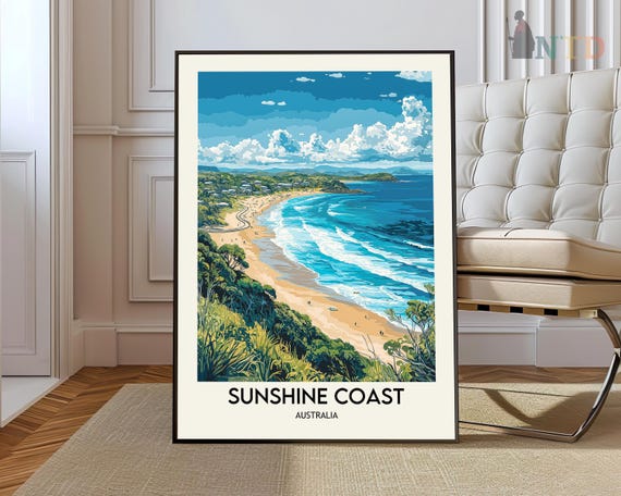 Sunshine Coast Australia Poster Wall Art Print