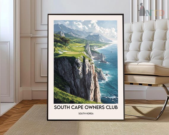 South Cape Poster Wall Art Print Golf Photo Jeju Island Korea