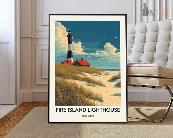 Fire Island Lighthouse Poster Wall Art Print Photo Ny