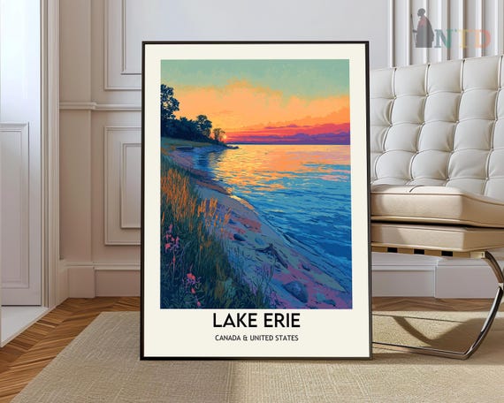 Lake Erie Poster Wall Art Print Photo Decor Great Lakes