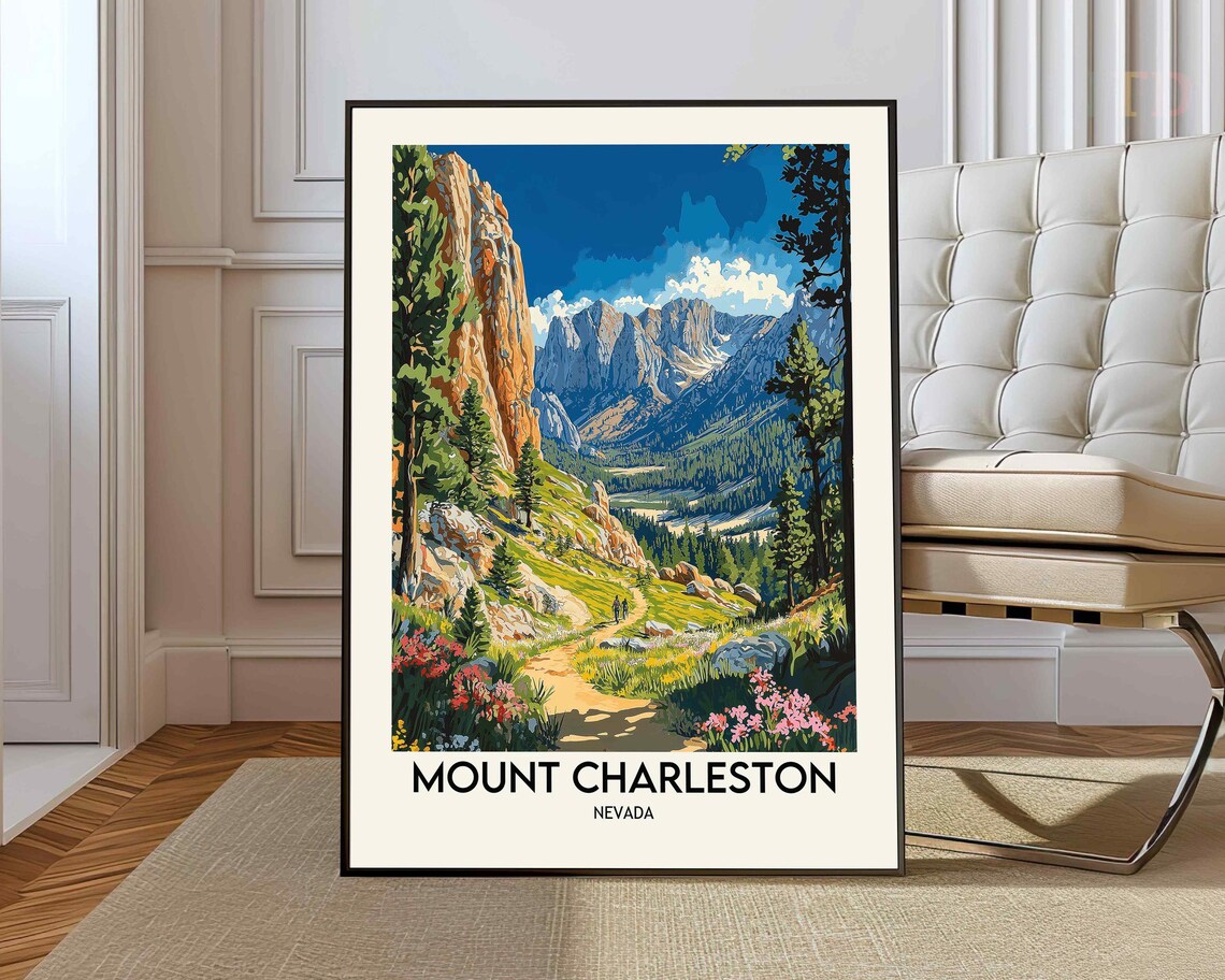 Mount Charleston Poster Print, Nevada Travel Art