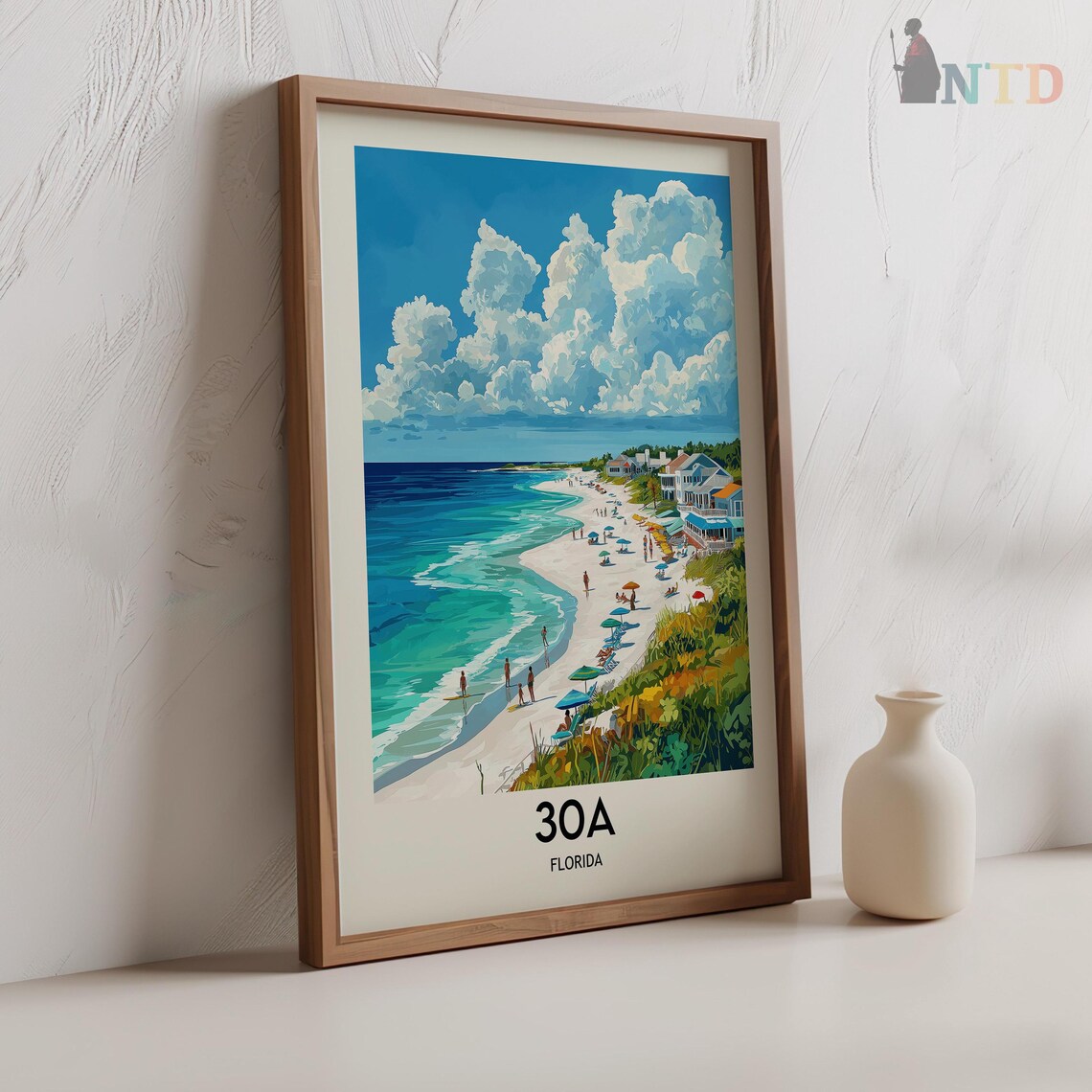 30A Florida Travel Poster, Seaside Beach Towns - Image 2
