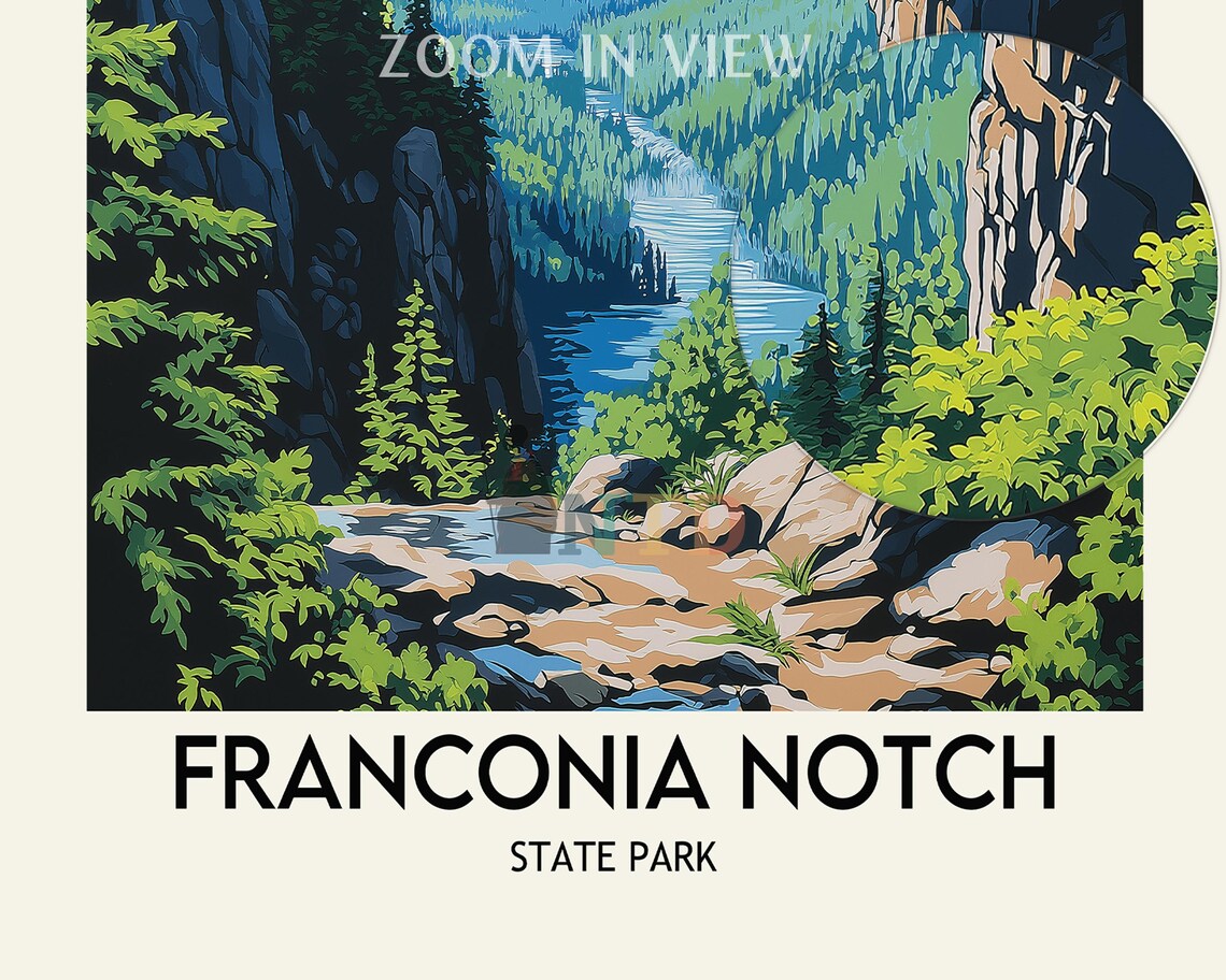 Franconia Notch, New Hampshire Travel Poster - Image 2
