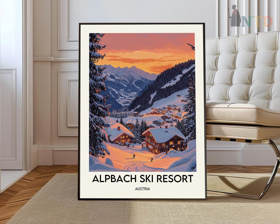 Alpbach Ski Resort Print Alpbach Ski Resort Wall Art Alpbach Ski Resort Poster Alpbach Ski Resort Photo Alpbach Ski Resort Austria