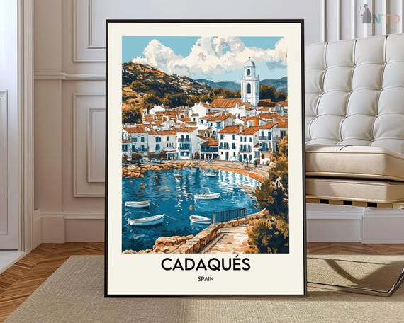 Cadaqus Poster Wall Art Print Photo Travel City Map