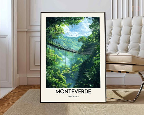 Monteverde Travel Poster, Costa Rica City