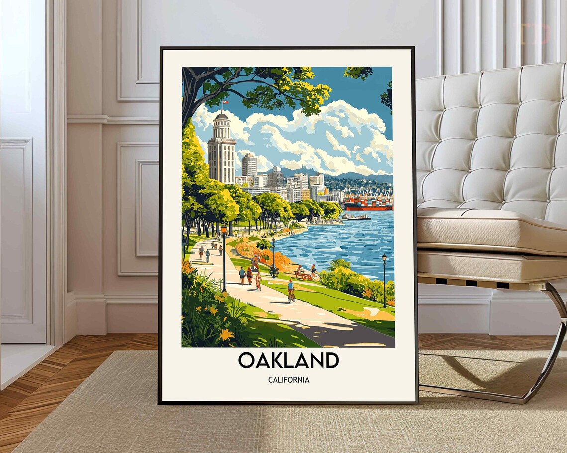 Oakland Travel Poster, Photo Wall Art Print