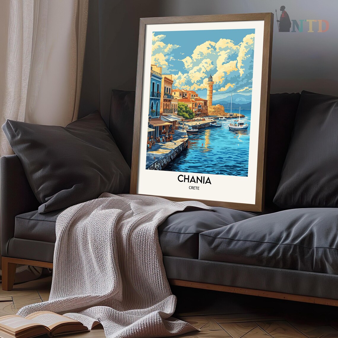 Chania, Crete Vintage Travel Poster, Greece Wall Art Print - Image 3
