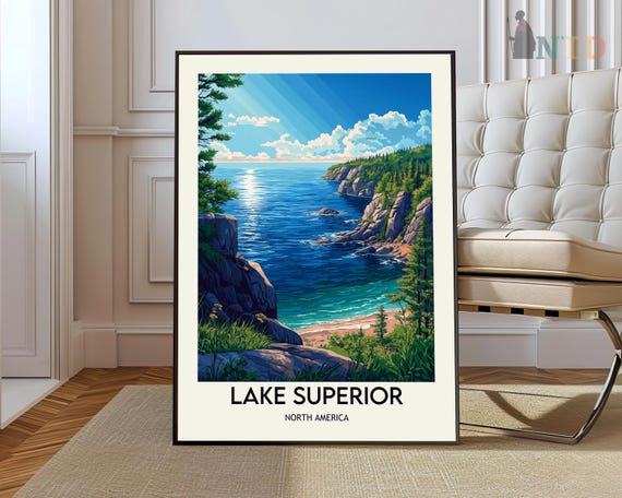 Lake Superior Poster Wall Art Print Photo Great Lakes